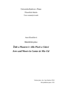 Židé a Maurové v díle Píseň o Cidovi | Digitální repozitář UK