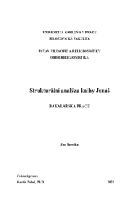 Strukturální analýza knihy Jonáš | Digitální repozitář UK