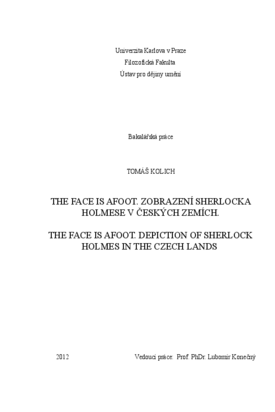 The face is afoot. Zobrazení Sherlocka Holmese v Českých zemích | Digitální  repozitář UK
